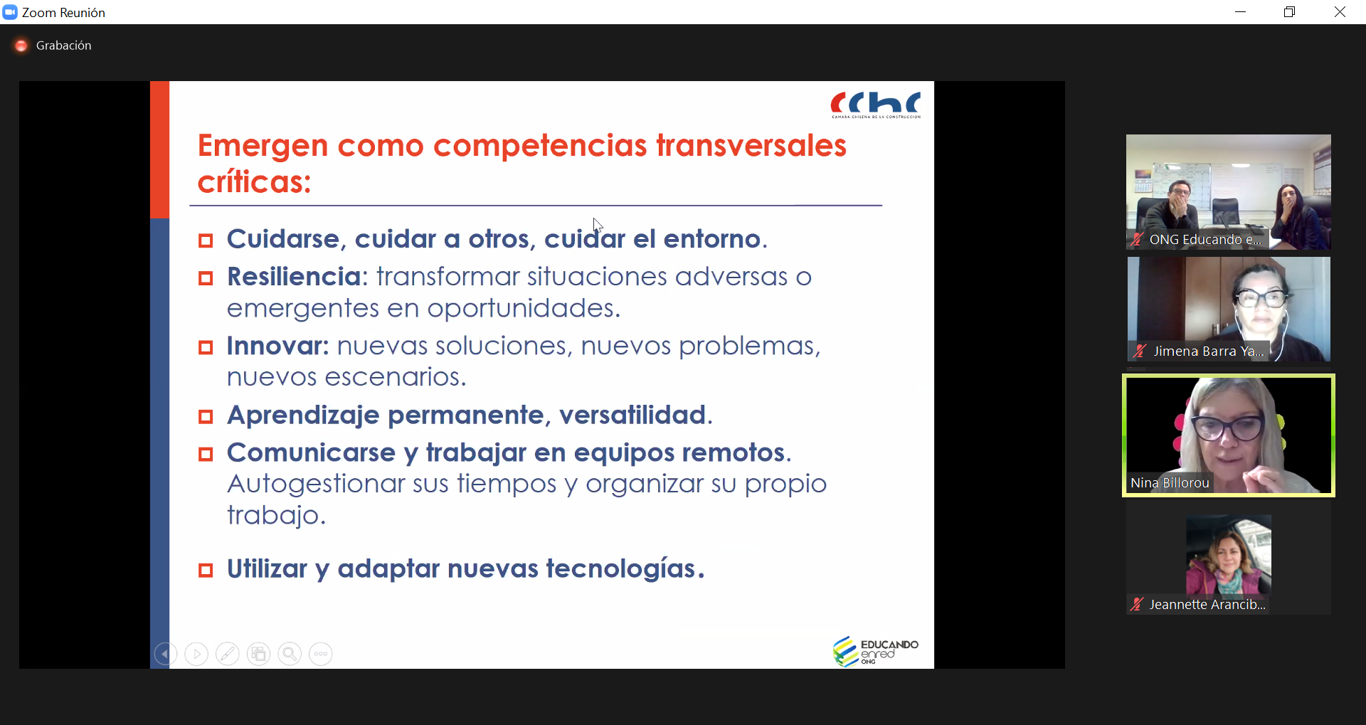 Establecimientos de la Red de la Construcción profundizan su conocimiento de las competencias transversales