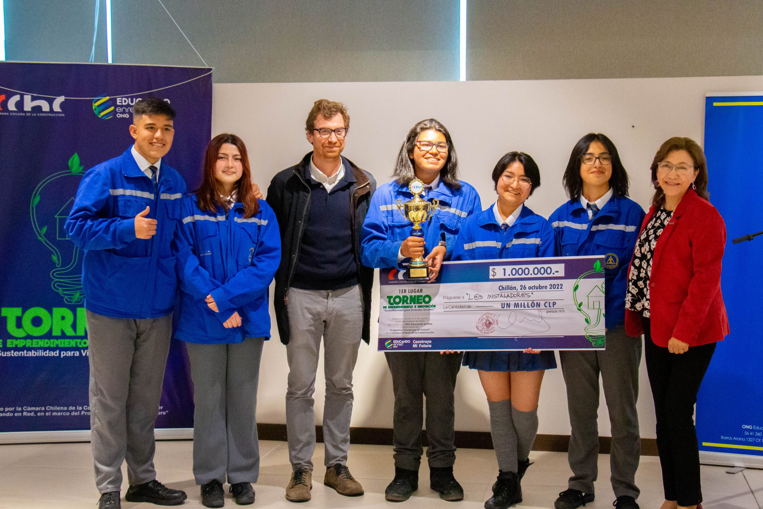 Con innovadoras ideas para soluciones a viviendas sociales, finaliza el Torneo de Emprendimiento e Innovación de la CChC ejecutado en el marco del Programa Construyo mi Futuro en la Macrozona sur del país.